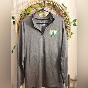 Boston Celtics Zip Pullover | Men’s M | Ultra Game | NBA Gray Long Sleeve